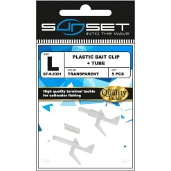 Sunset Montage Ligne^Accroche Appât Plastic Bait Clip + Tube St-S-2301