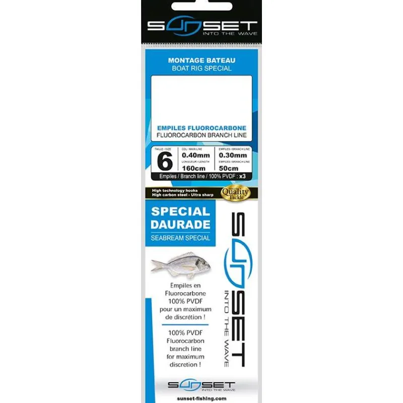 Sunset Tresses - Fils - Bdl Mer^Bas De Ligne Bateau Rs Competition Special Daurade - Fluoro