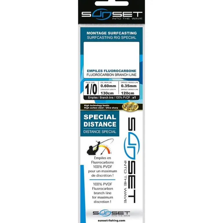 Bas De Ligne Sunset Surfcasting Rs Competition Special Longue Distance - Fluoro