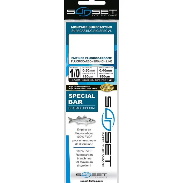 Bas De Ligne Sunset Surfcasting Rs Competition 2X Special Bar / Fluoro