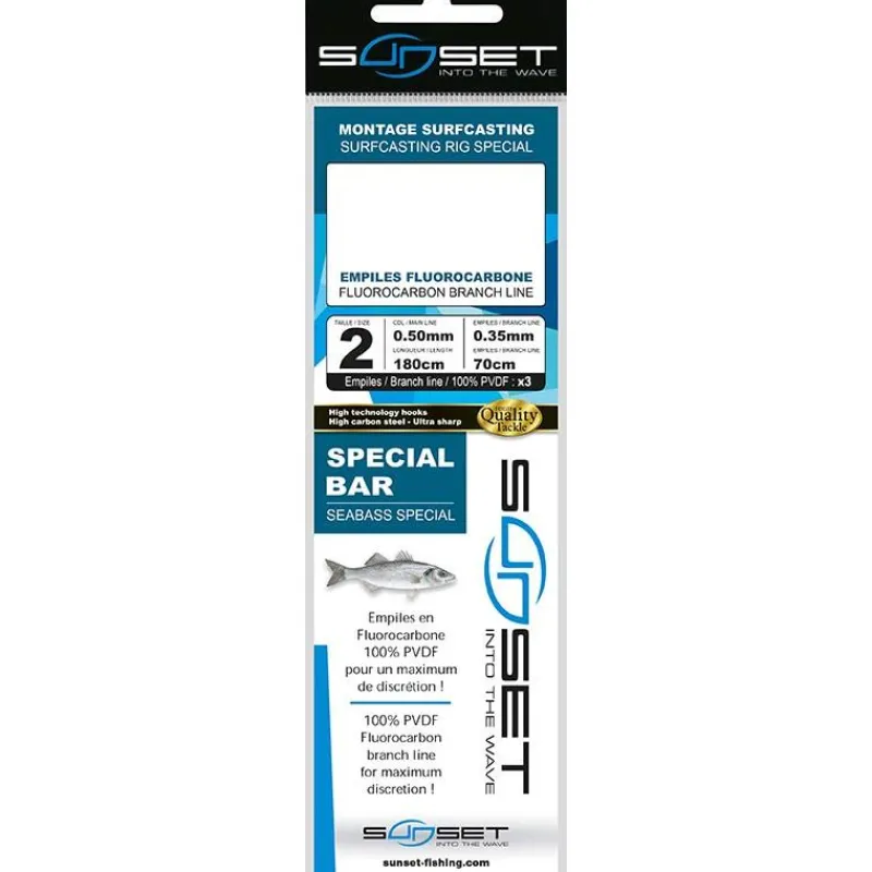 Sunset Tresses - Fils - Bdl Mer^Bas De Ligne Surfcasting Rs Competition 3X Special Bar / Fluoro