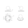 Ram Mounts Equipements Bateau & Annexe^Base Ronde À Visser Avec Boule C