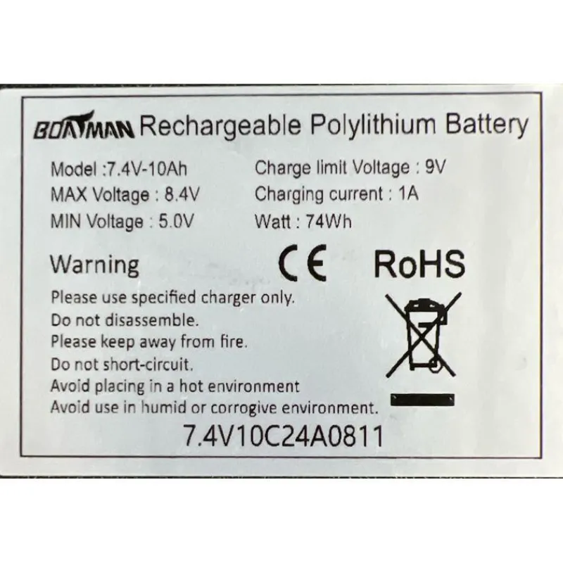 Boatman Propulsion Appâts^Batterie De Rechange Pour Bateau Amorceur Vulcan