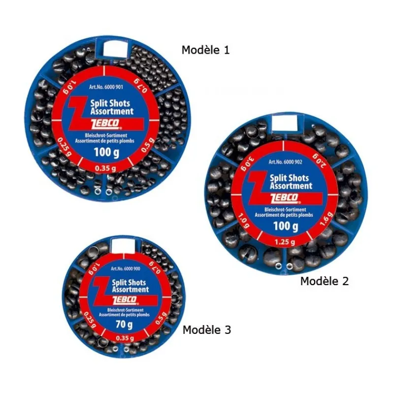 Zebco Petit Matériel|Montage Ligne^Boite Assortiment Plombs