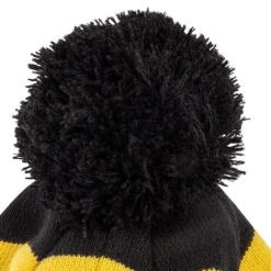 Bonnet Black Cat Bobble Hat - Noir/Jaune