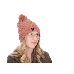 Fox Bonnets, Tours De Cou & Gants^Bonnet Ladies Knitted Bobble - Rose