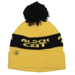 Black Cat Bonnets, Tours De Cou & Gants^Bonnet Homme Yellow Bobble Hat - Jaune/Noir