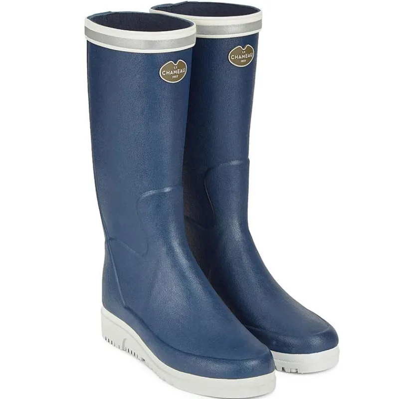 Le Chameau Pêche À Pied|Bottes & Chaussures^Bottes Femme Marine Evo Doublées Ponti - Marine
