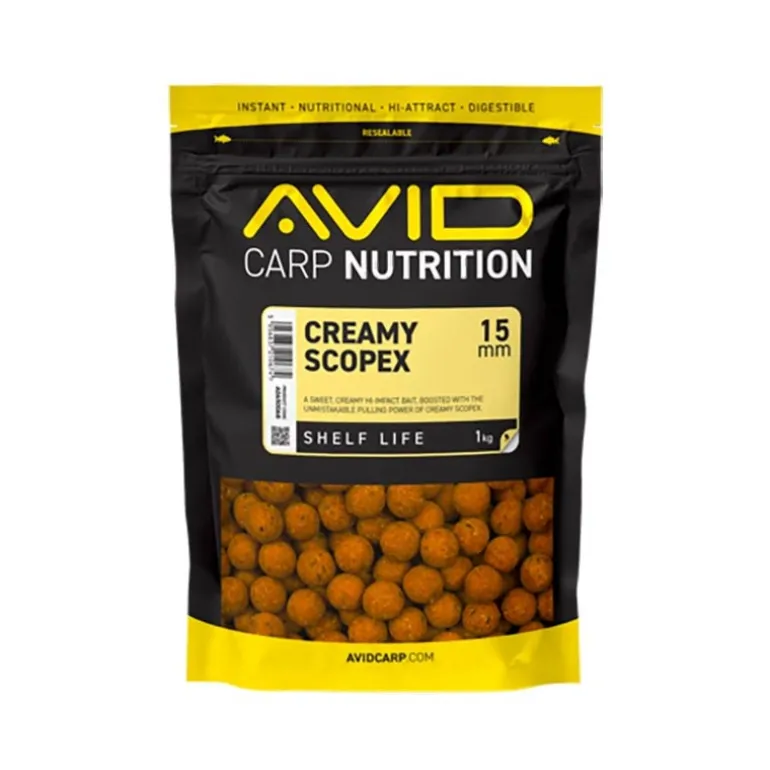 Bouillette Avid Carp Creamy Scopex Boilies