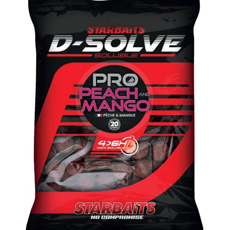 Starbaits Appâts Carpe^Bouillette Soluble Pro Peach & Mango D-Solve - 2.5Kg