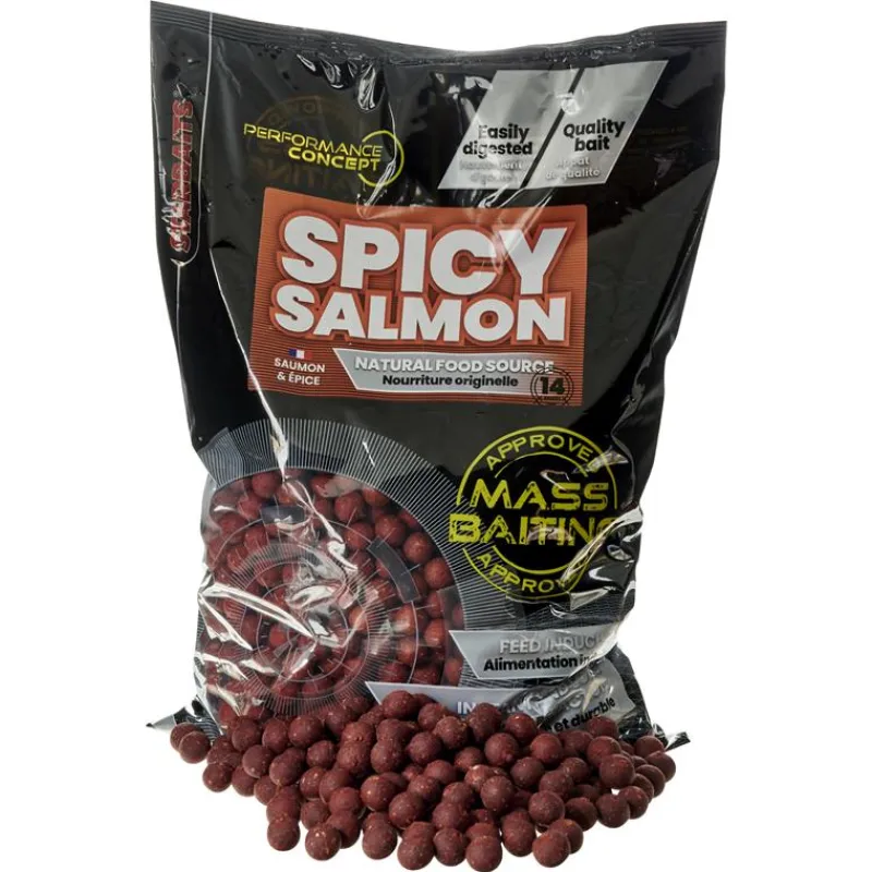 Starbaits Appâts Carpe^Bouillette Performance Concept Spicy Salmon Mass Baiting - 3Kg