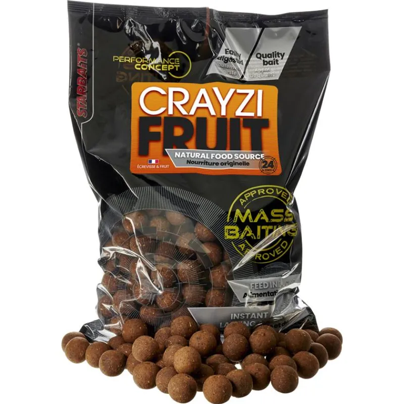 Starbaits Appâts Carpe^Bouillette Performance Concept Crayzi Fruit Mass Baiting - 3Kg