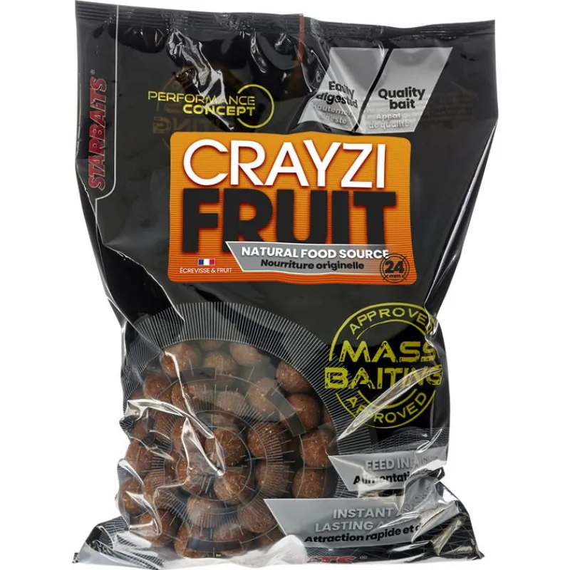 Starbaits Appâts Carpe^Bouillette Performance Concept Crayzi Fruit Mass Baiting - 3Kg