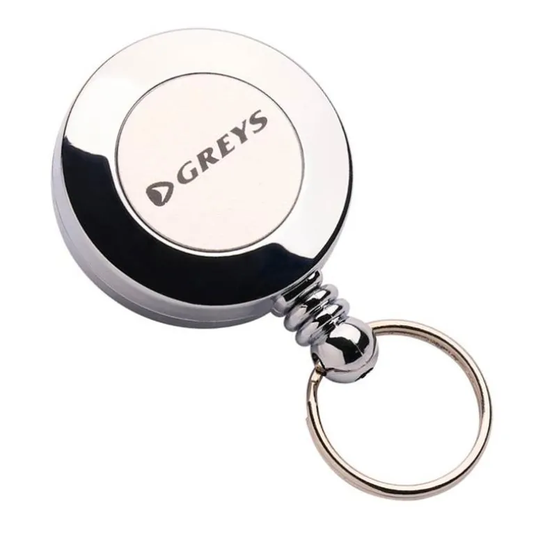 Bouton Service Greys Pin-On Reel Retractor