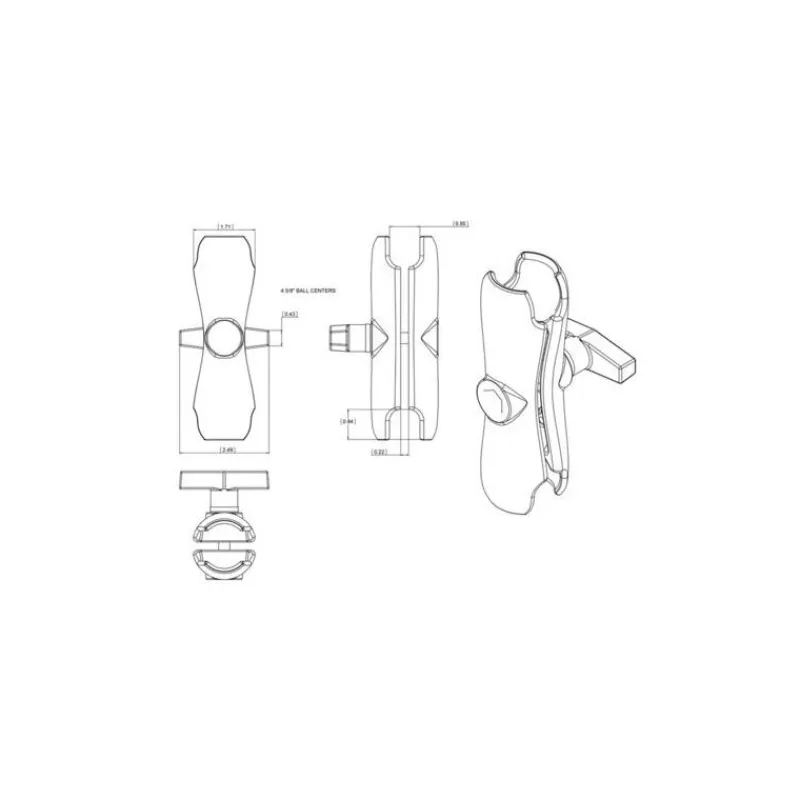 Ram Mounts Equipements Bateau & Annexe^Bras Bras Moyen Pour Boule C