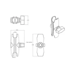 Bras Moyen Ram Mounts Pour Boule B