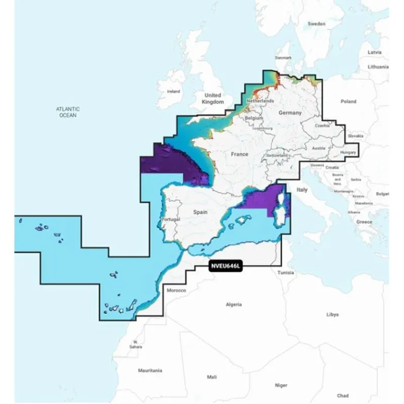 Navionics Sondeurs & Gps|Sondeurs & Gps^Carte Garmin Vision+ Europe, Centrale Et Ouest
