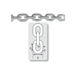 Chaine Acier Galvanisée Plastimo Calibree Grade 40