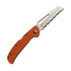 Couteau Pliant De Sauvetage Et Secours Hpa Dents Crantés Orange