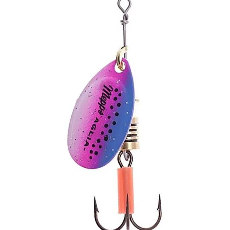 Cuiller Tournante Mepps Aglia Fluo Micropigments Rainbow Trout