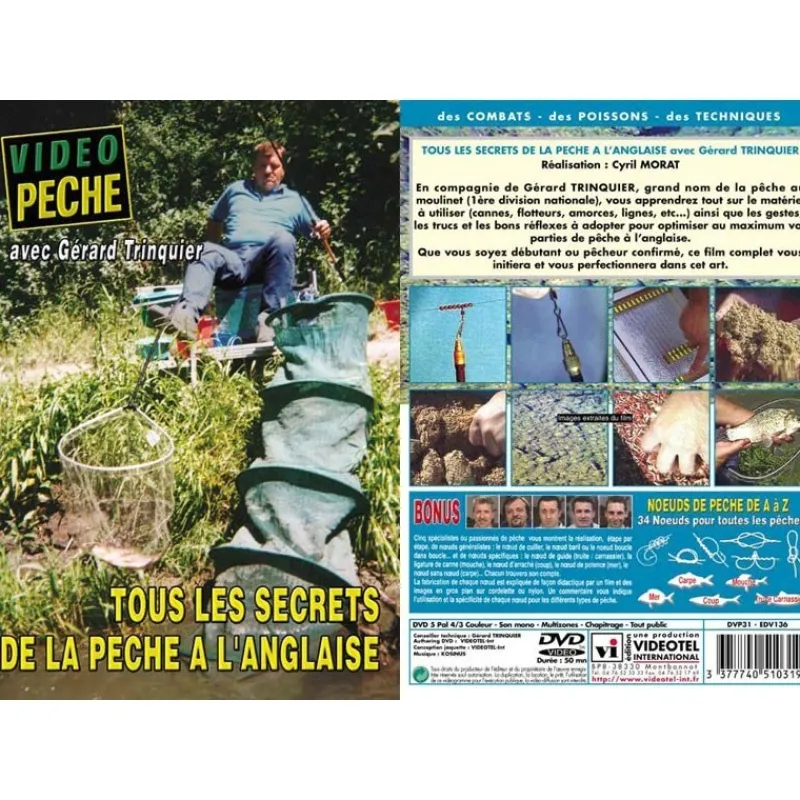 Vidéotel Cadeaux & Décoration|Cadeaux & Décoration^Dvd - Tous Les Secrets De La Peche À L'anglaise Avec Gerard Trinquier - Peche Au Coup - Video Peche
