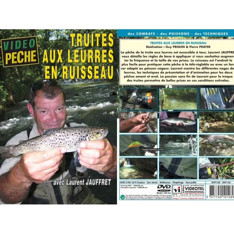 Vidéotel Cadeaux & Décoration|Cadeaux & Décoration^Dvd - Truites Aux Leurres En Ruisseau Avec Laurent Jauffret - Peche De La Truite - Video Peche