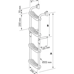Echelle Plastimo Inox Pliante Crosses A 90°