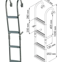 Plastimo Sécurité & Secours^Echelle Marches Etroites Crosses 180°