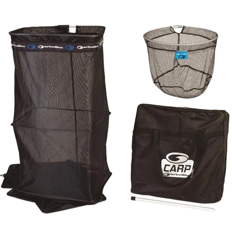 Ensemble Coup Garbolino Bourriche Rectangulaire + Pique + Tête D'épuisette + Sac