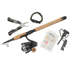 Abu Garcia Ensembles Carnassier^Ensemble Spinning Télescopique Diplomat Wilderness Survival Tele Combo