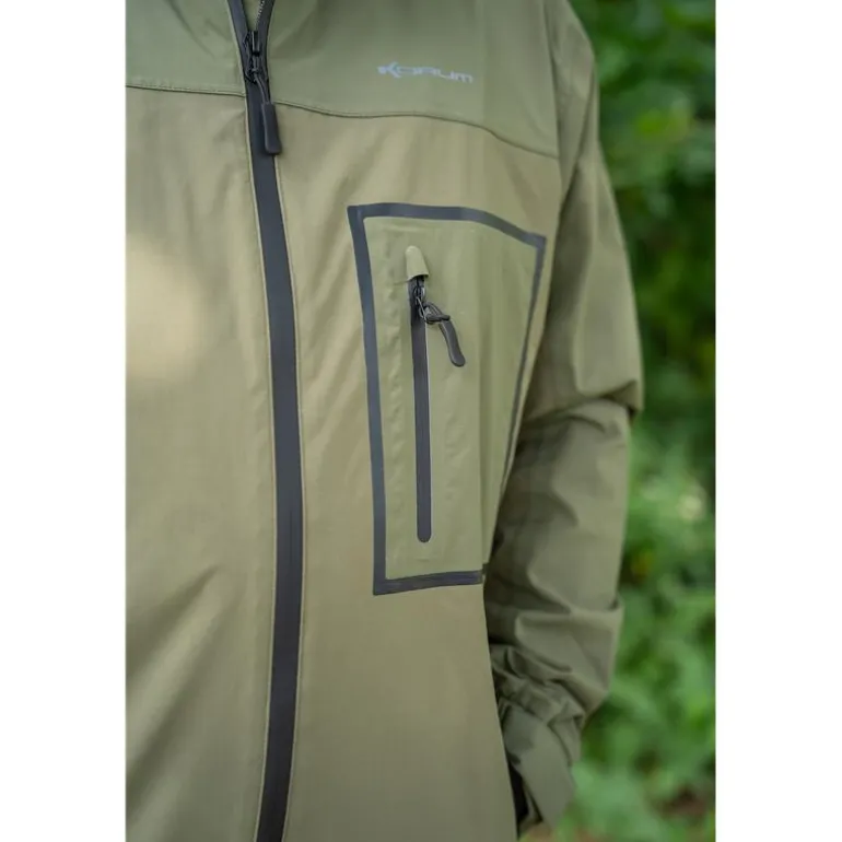 Ensemble Veste Et Salopette Homme Korum Superseal Waterproof - Kaki