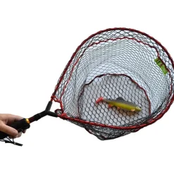 Epuisette Mouche Pafex Flynet Manche Carbone Rouge - Filet Anti A Tete De 50Cm