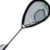 Epuisette Mouche Pafex Flynet Manche Carbone Rouge - Filet Fin Tete De 50Cm