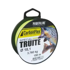 Fluorocarbone Powerline Carbonflex Truite Toc - Vert-Blanc - 150M