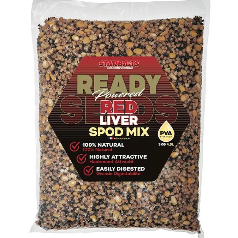 Starbaits Appâts Carpe^Graine Préparée Ready Seeds Red Liver