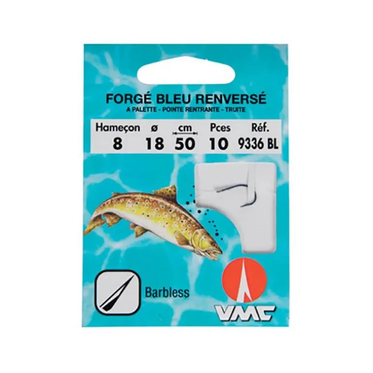 Hamecon Monte Truite Vmc Forge Bleu Renverse 9336 Bl - Par 10
