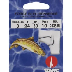 VMC Petit Matériel^Hamecon Monte Truite Forge Bleu Renverse A Palette - Par 10