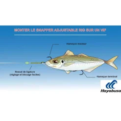 Hayabusa Hameçons|Lignes Montées^Hamecon Monté Snapper Adjustable Rig Ex304
