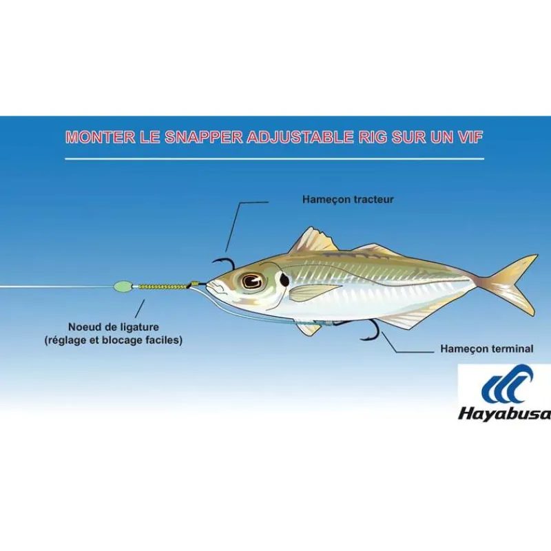 Hayabusa Hameçons|Lignes Montées^Hamecon Monté Snapper Adjustable Rig Ex304