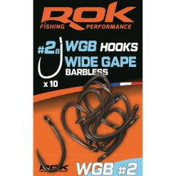 Hamecon Simple Rok Fishing Barbless Wide Gape - Par 10