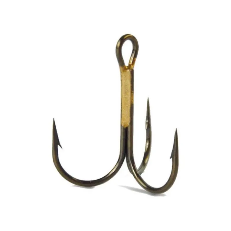 VMC Petit Matériel^Hamecon Triple Carnassier Rond 9649 - Bronze