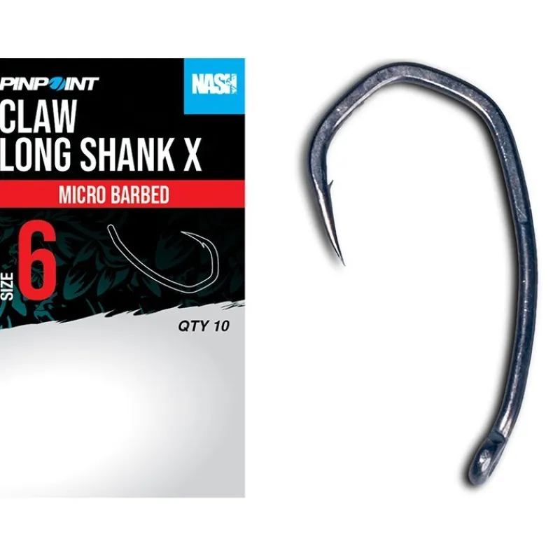 Nash Montages Carpe^Hameçon Carpe Claw Long Shank X