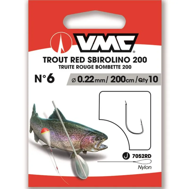 VMC Petit Matériel^Hameçon Monté Trout Red Sbirolino 200