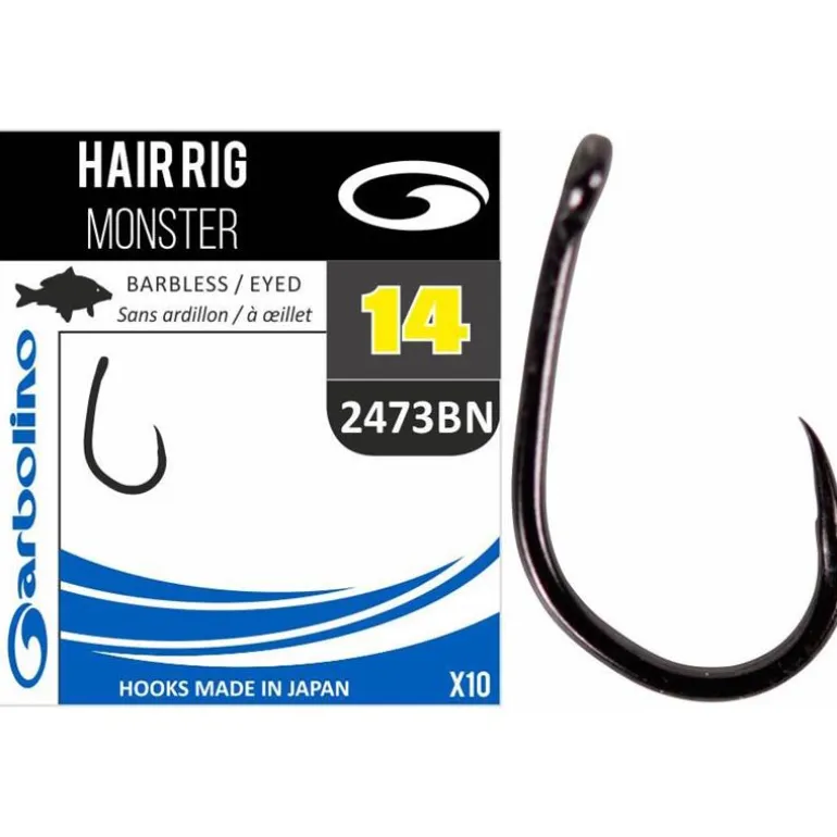 Hameçon Simple Garbolino Hair Rig Monster / 2473Bn