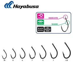 Hameçon Simple Hayabusa H.Bil 288 Black Nickel
