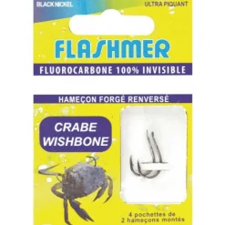Flashmer Hameçons^Hameçons Montés Crabe Wishbone