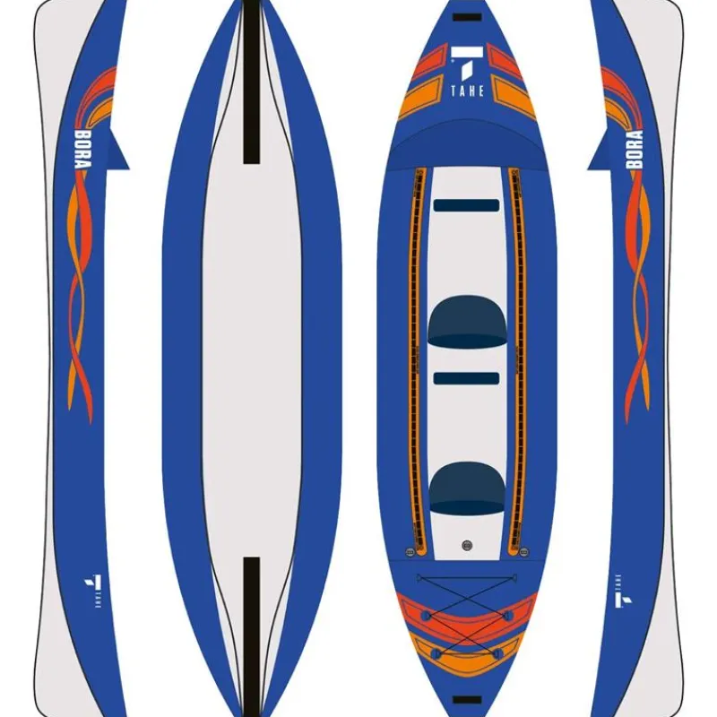 TAHE Canoës & Kayaks De Pêche^Kayak Gonflable Air Bora