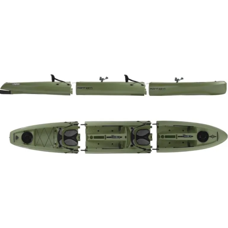 Kayak Point 65°N Mojito Angler Duo Sit-On-Top Modulable - Vert