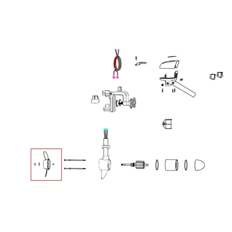 Haswing Moteurs Électriques Bateau^Kit Hélice 2 Pales De Rechange W20