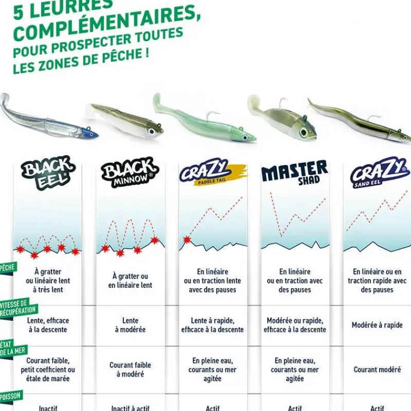 Fiiish Leurres Carnassiers|Leurres Mer^Kit Leurre Souple Arme Double Combo Crazy Paddle Tail 150 + Tête Plombée Off Shore